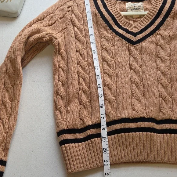 Hope & Henry 100 Percent Cotton Long Sleeve V Neck Sweater Size M - Picture 8 of 10